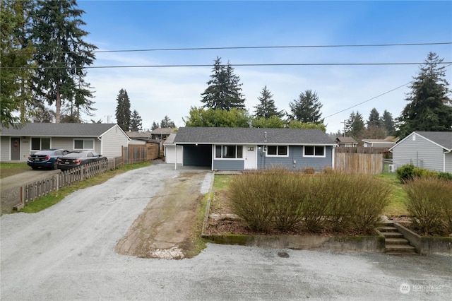 view of ranch-style home