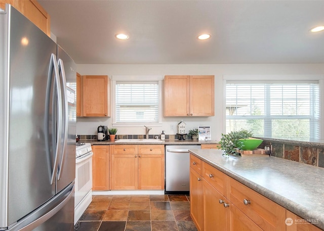 kitchen with sink and stainless steel appliances