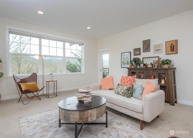 view of carpeted living room