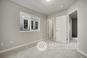 unfurnished bedroom featuring carpet