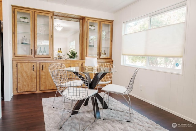 dining room featuring dark hardwood / wood-style floors