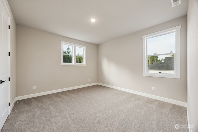 view of carpeted empty room