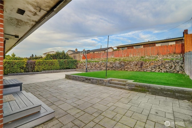 view of patio / terrace with a fenced backyard