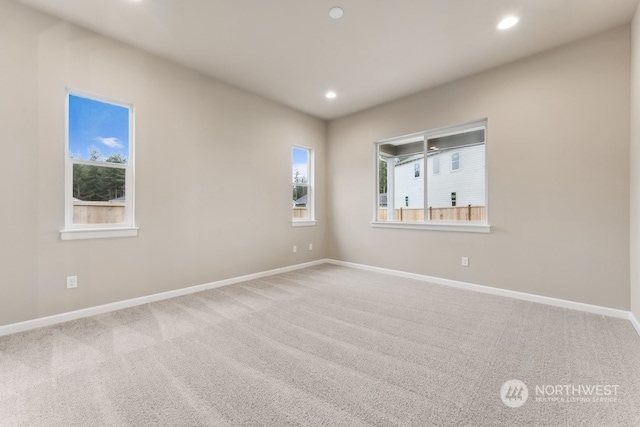 view of carpeted spare room