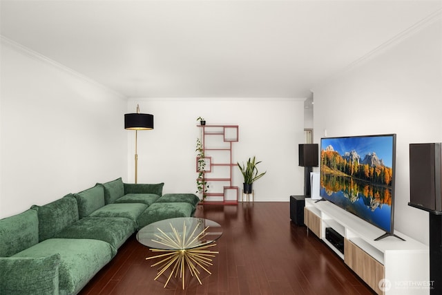 750 Crockett St Unit 403, Seattle, WA 98109 - living area with ornamental molding and wood finished floors
