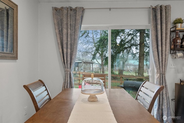 view of dining room