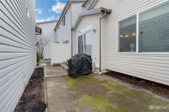 view of patio featuring area for grilling