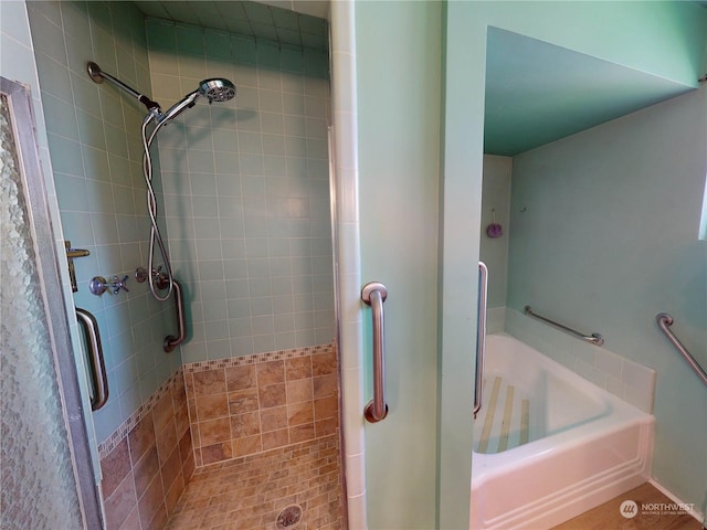 bathroom with an enclosed shower