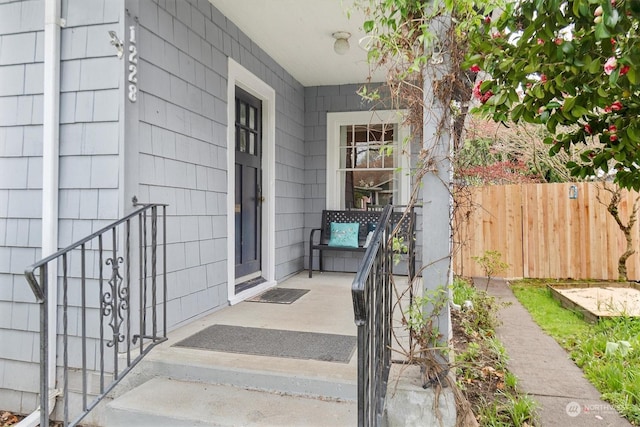 view of doorway to property