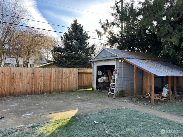 view of outbuilding