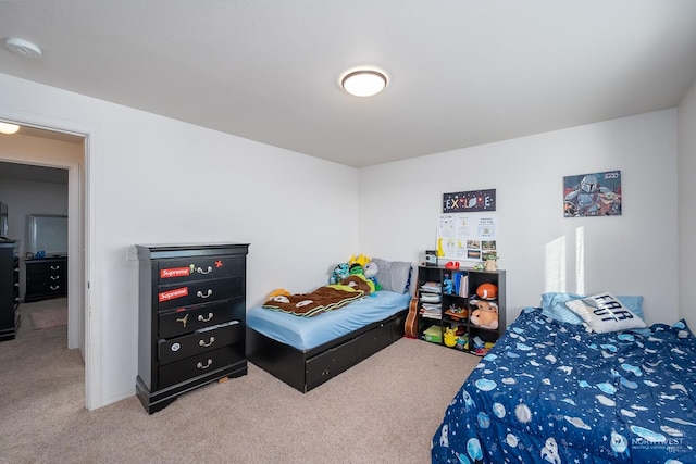 bedroom with carpet