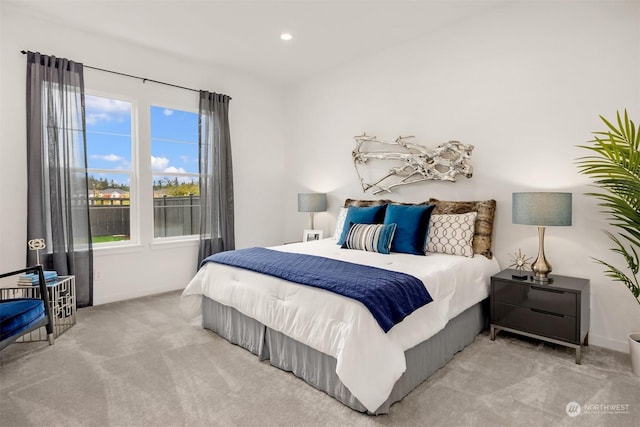 view of carpeted bedroom