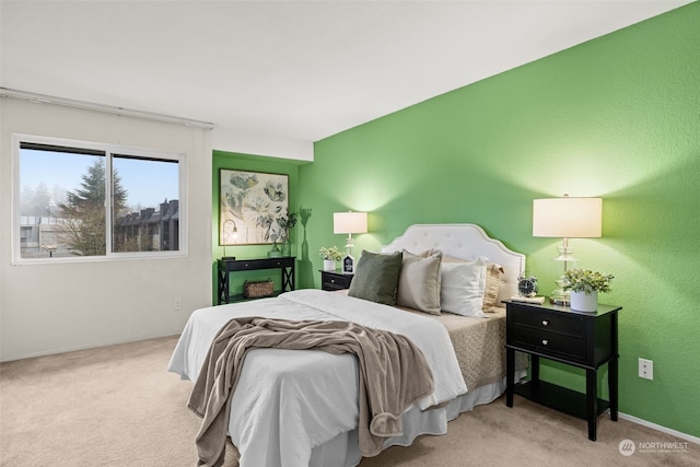 view of carpeted bedroom