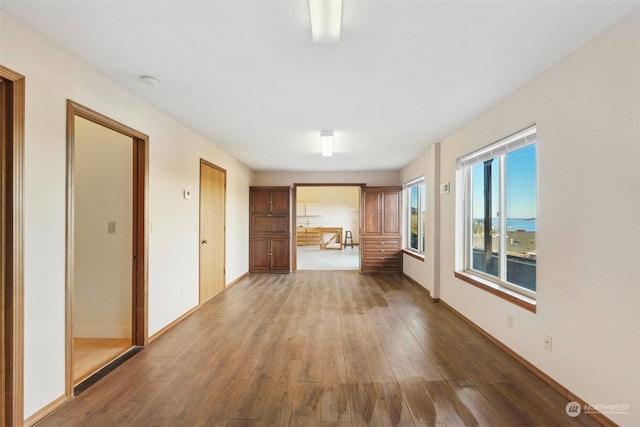 interior space with hardwood / wood-style flooring