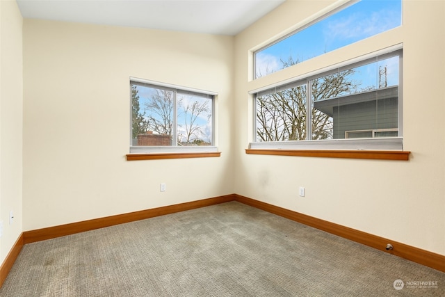 view of carpeted empty room