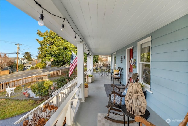 view of patio / terrace featuring covered porch