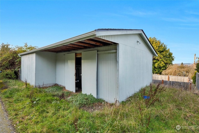 view of outdoor structure