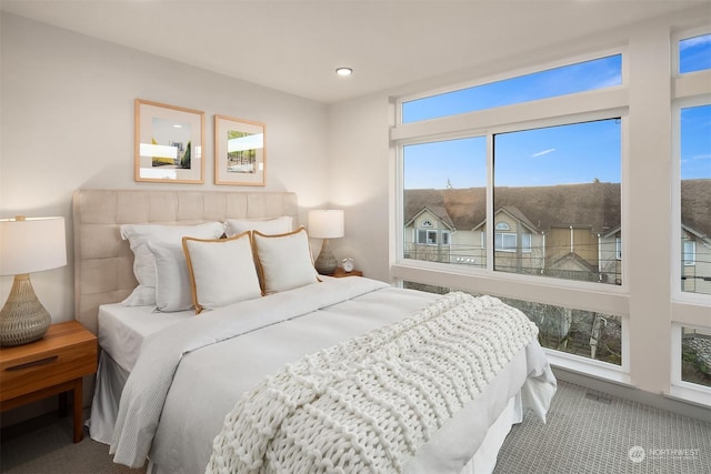 bedroom with carpet floors