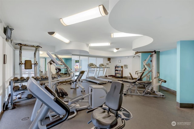 view of exercise room