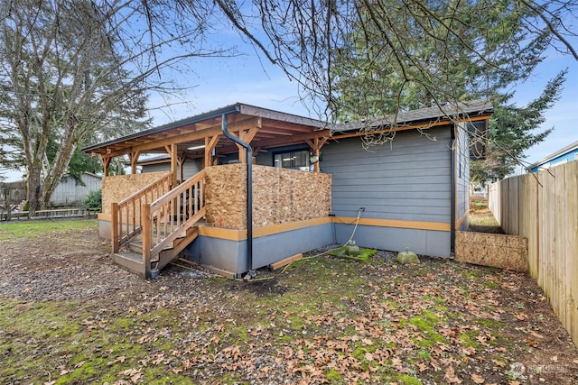 view of rear view of property