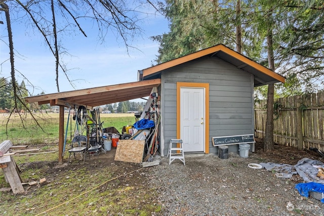 view of outbuilding