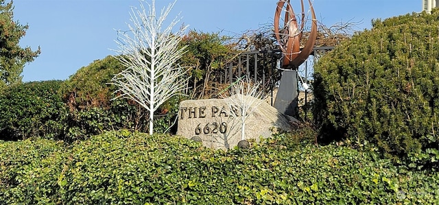 view of community sign