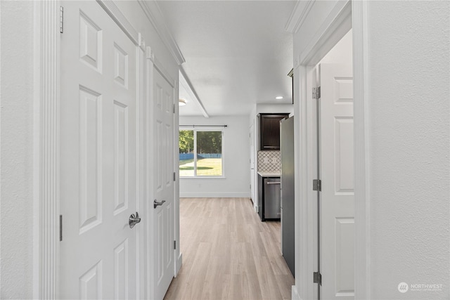 hall featuring light hardwood / wood-style floors