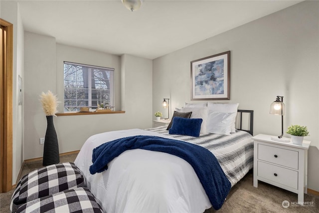 view of carpeted bedroom