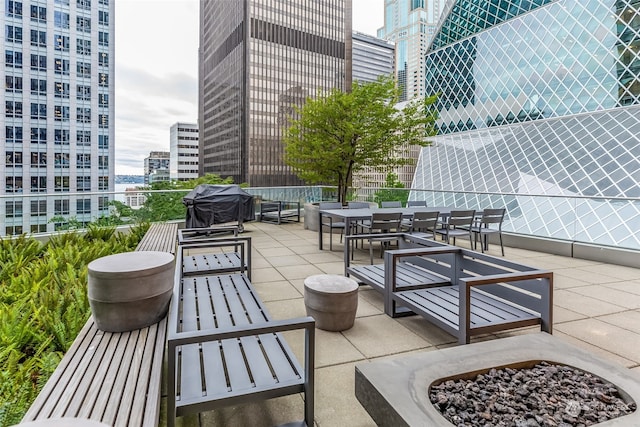 view of patio / terrace featuring area for grilling