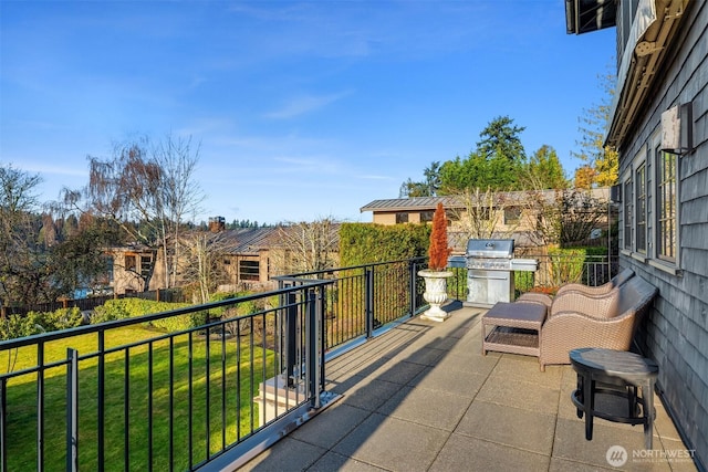 balcony with area for grilling