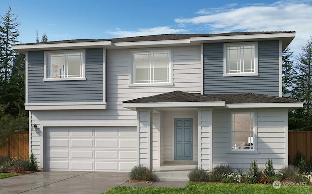 view of front of home featuring a garage