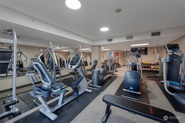 view of exercise room