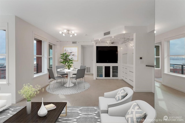 view of carpeted living room