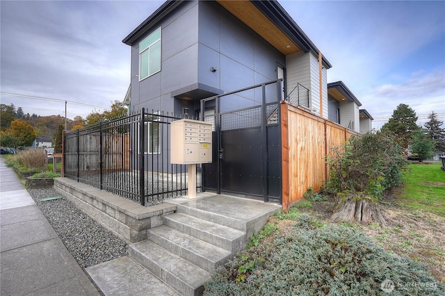 exterior space featuring fence