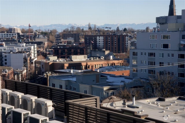 city view with a mountain view