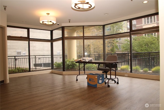 sunroom with a healthy amount of sunlight