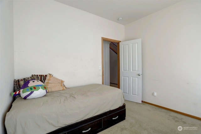 view of carpeted bedroom