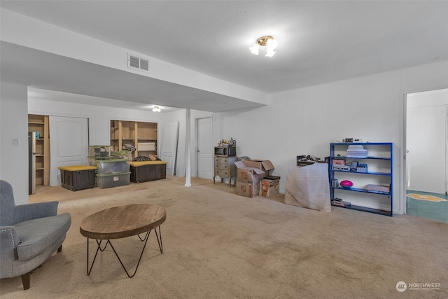 interior space with carpet floors