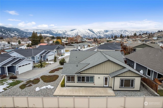 aerial view featuring a mountain view