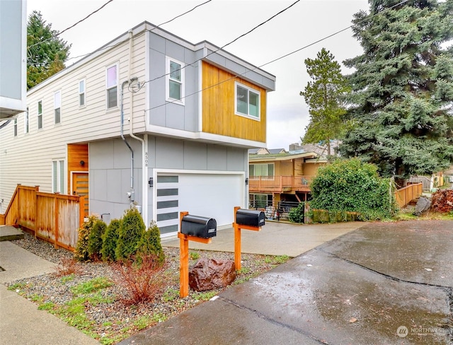 view of front facade with a garage