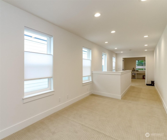 interior space with light colored carpet