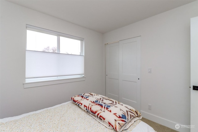 bedroom with a closet