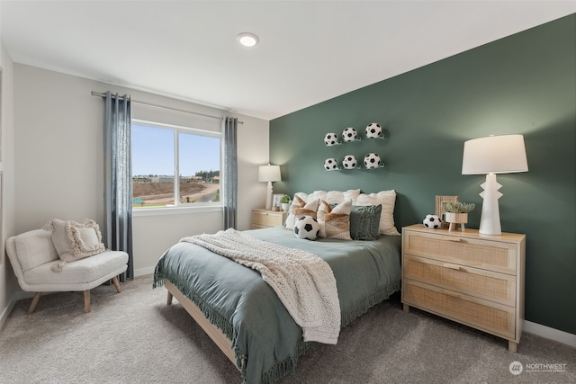 view of carpeted bedroom