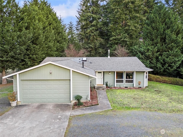 12803 265th Avenue Ct E, Buckley, WA 98321 - ranch-style house featuring a garage and a front lawn