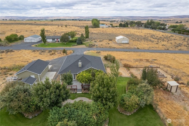 drone / aerial view featuring a rural view