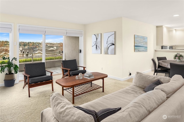 view of carpeted living room