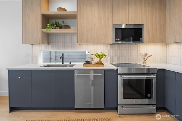 2011A Dexter Ave N, Seattle, WA 98109 - kitchen with appliances with stainless steel finishes, modern cabinets, and light countertops