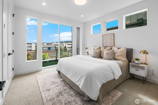 2011A Dexter Ave N, Seattle, WA 98109 - bedroom featuring access to exterior and recessed lighting