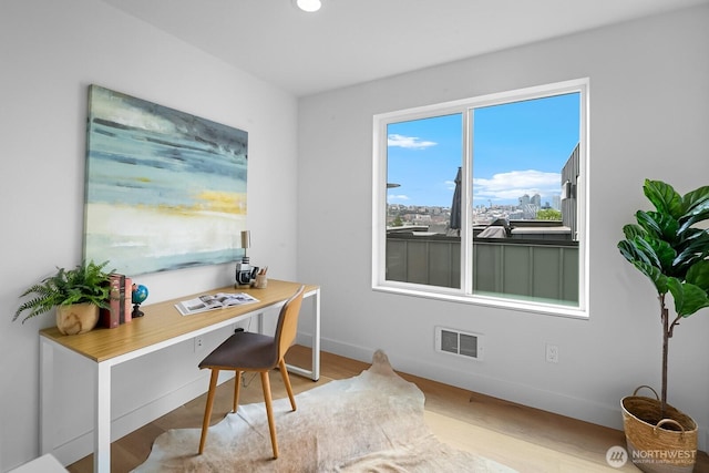 2011A Dexter Ave N, Seattle, WA 98109 - office featuring wood finished floors and recessed lighting
