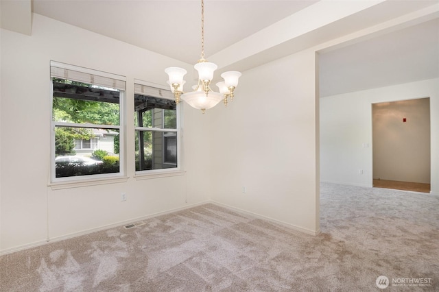 22635 SE 44th Pl Unit 1631, Issaquah, WA 98029 - carpeted spare room featuring healthy amount of natural light, a chandelier, and baseboards